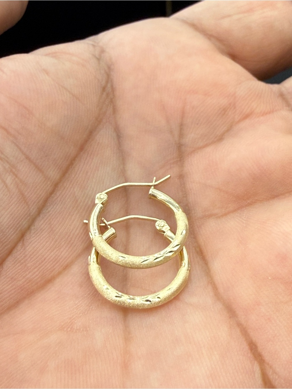 14Kt Real Gold Hoop Earrings For Women
